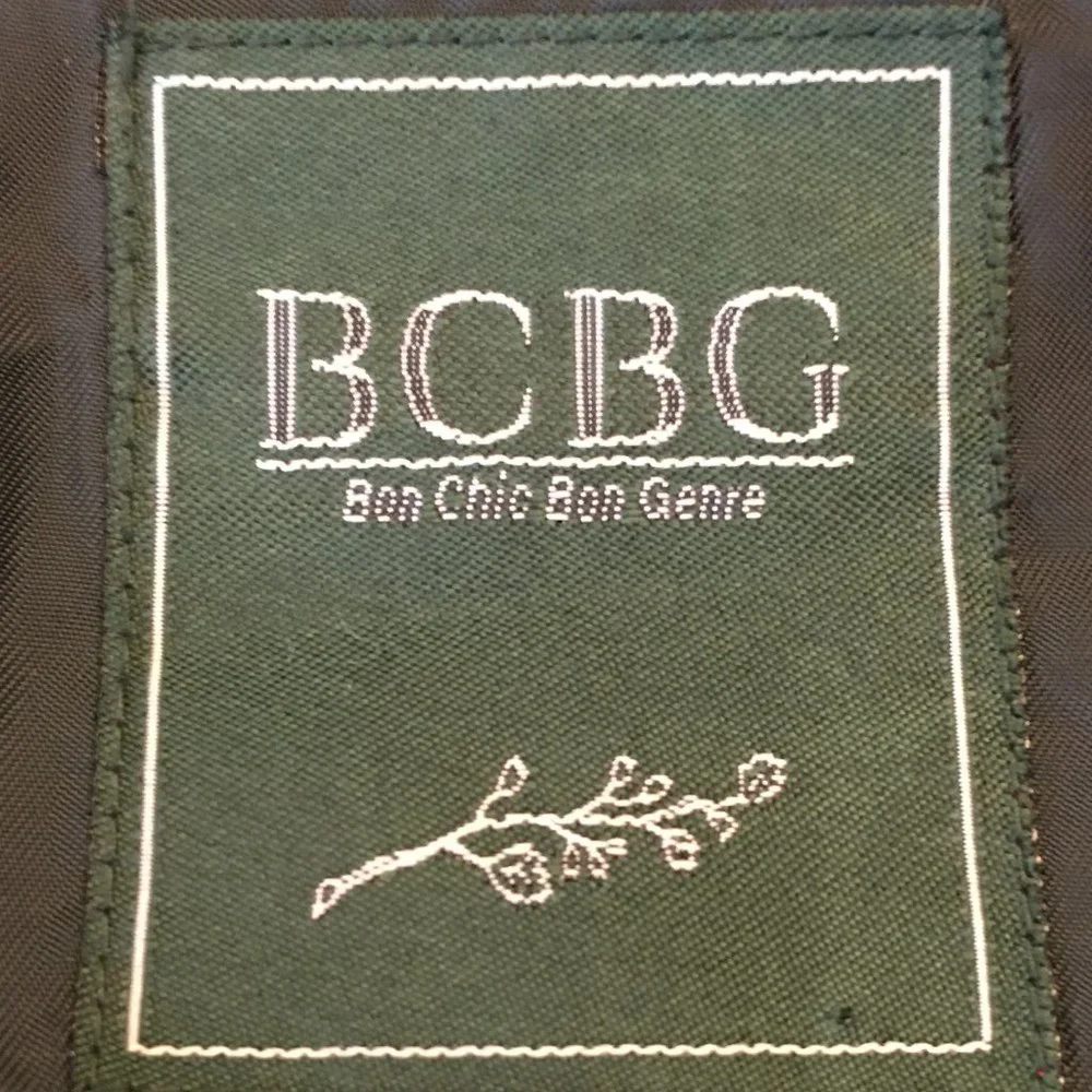 BCBG Deep Green Jacket with Red Trim   |  VINTAGE - Picture 12 of 12